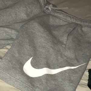 Nike grey fleece shorts